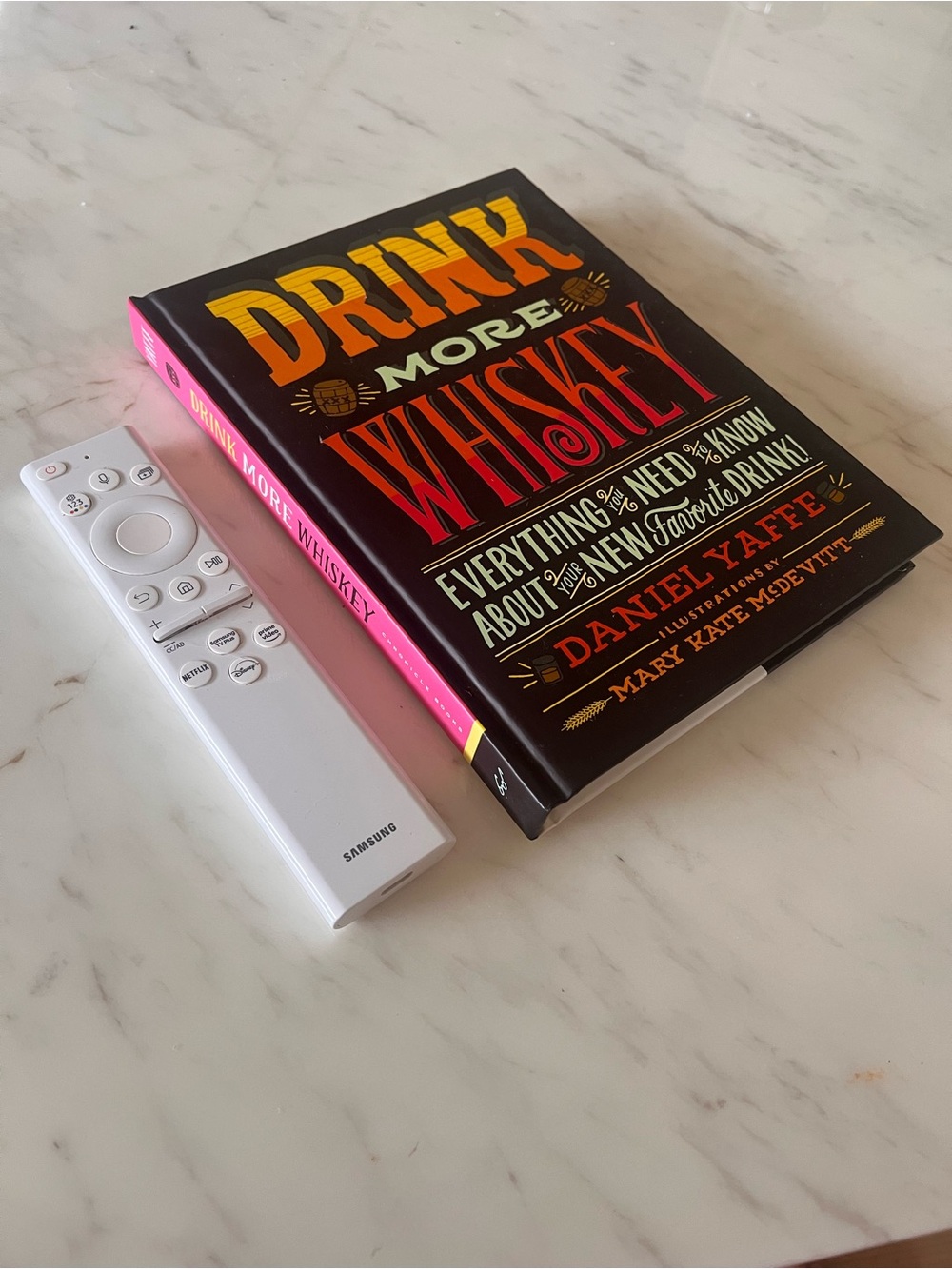 Drink More Whiskey Hardcover Book - Colorful Typography
